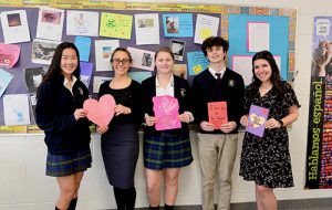 Worcester Spanish Language Students Create Spanish Valentines For Faculty