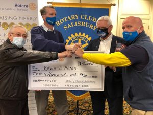 Salsibury Rotary Club Award First Place Raffle Winner $10,000
