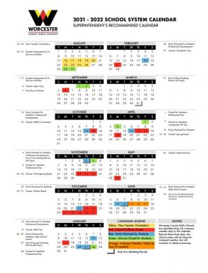 Early Release School Calendar Option Selected
