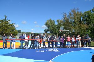 Community Celebrates Henry Park Overhaul, New Basketball Courts Mural